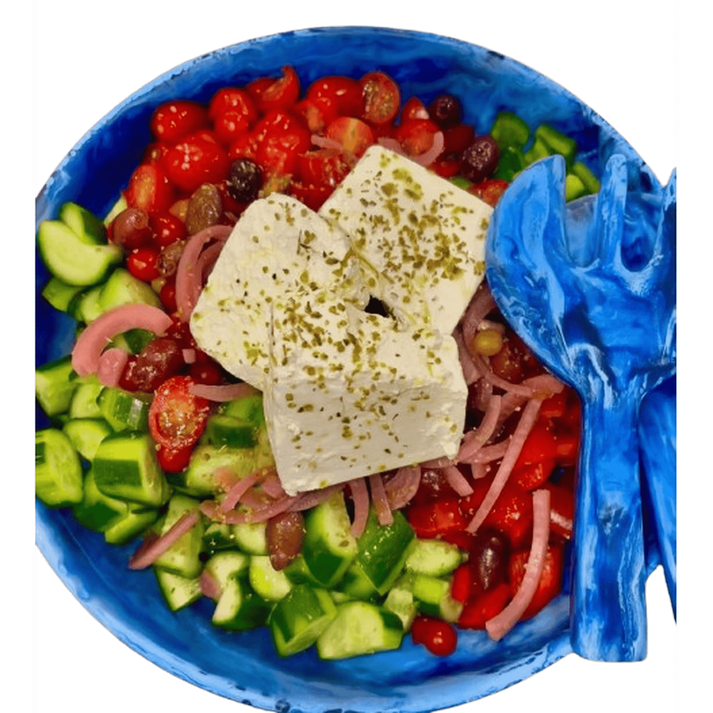 Denim Swirl Deep Serving Bowl Bestowed Housewares