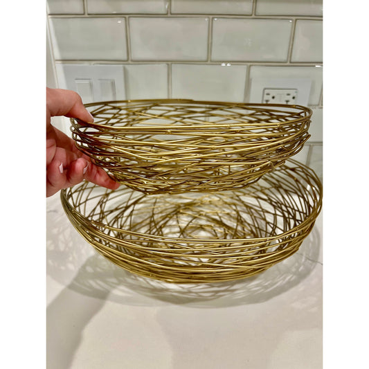 Gold Wire Basket Bestowed Houseware