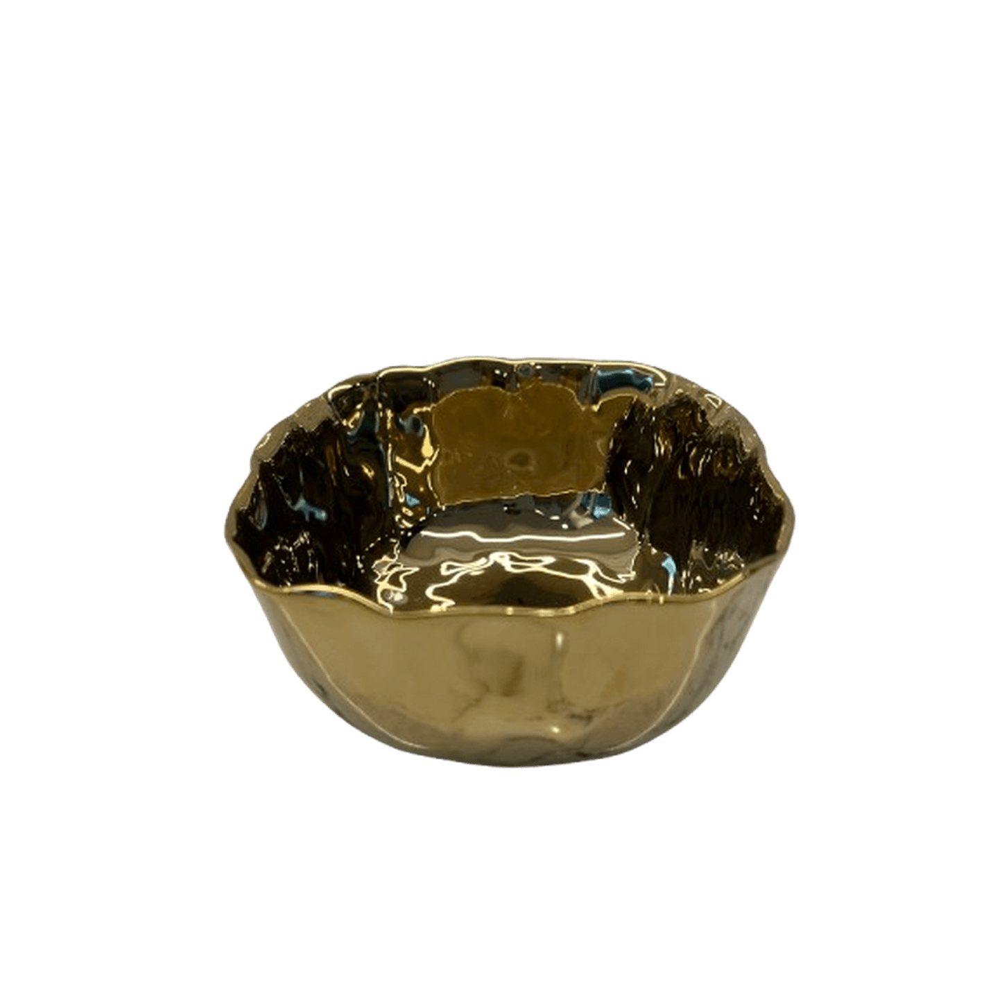 Portifino Gold Porcelain Snack Bowl Bestowed Housewares